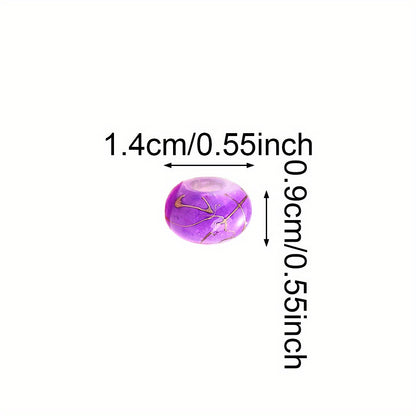 30pcs 9x14mm Golden Line Gradient Acrylic Round Beads