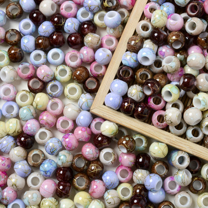 100-Piece Golden Embellished Gradient Frosted Star Beads Assortment