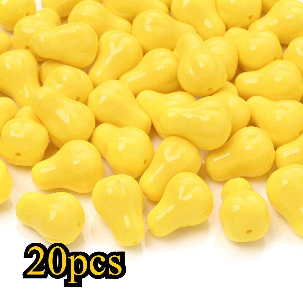 20pcs 12x16mm Pear-Shaped Acrylic Beads