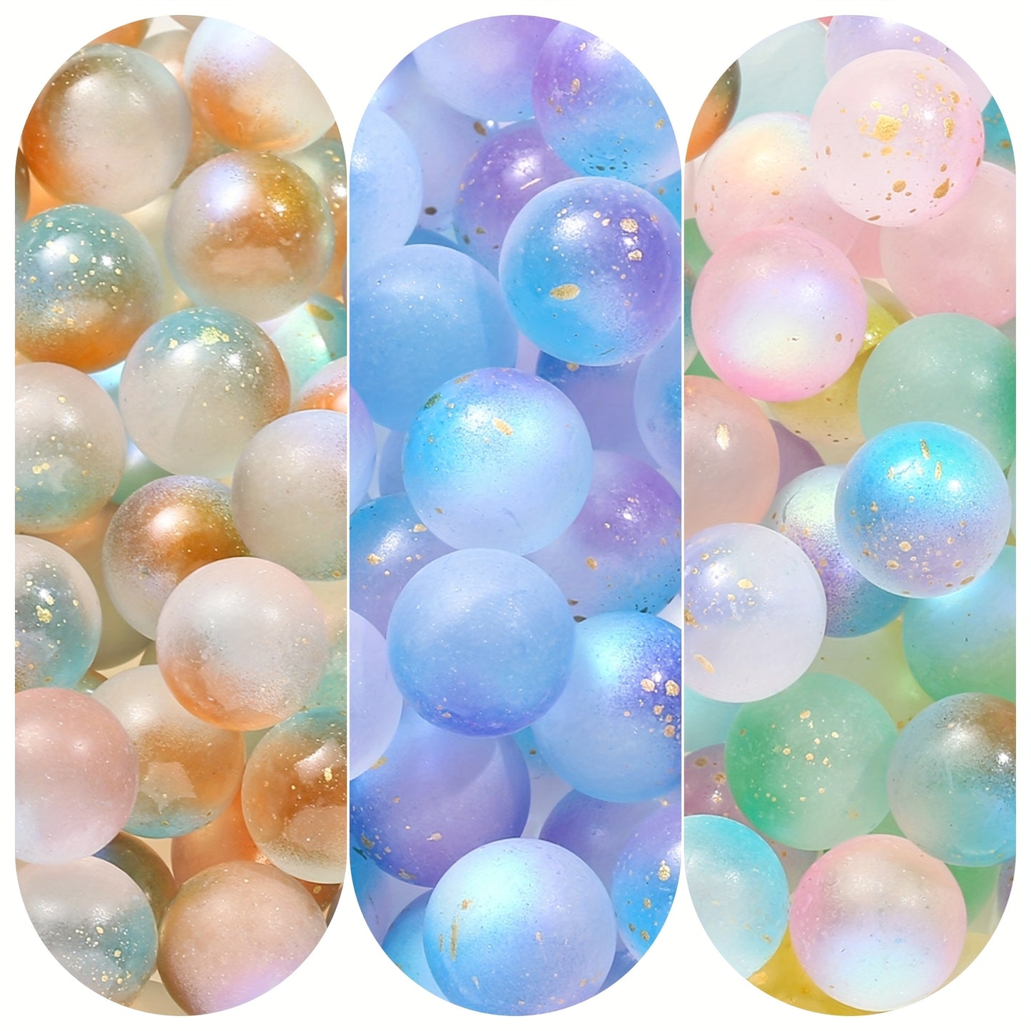 12mm Golden Dot Glass Ball Beads