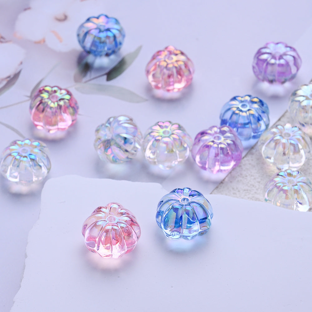15mm UV Coated Pumpkin Acrylic Beads