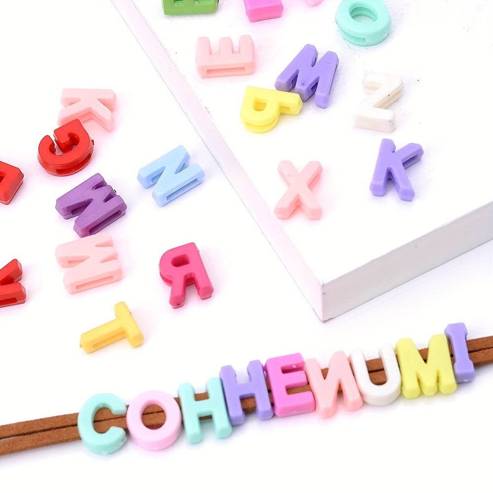 100pcs Macaroon Mix Letter Acrylic Beads