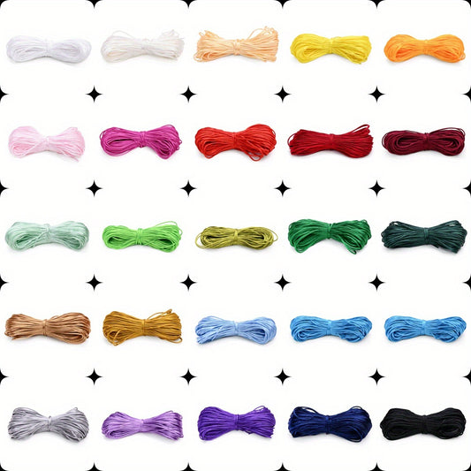 1 Roll 1.5mm Colorful Nylon Satin Knotting Cord