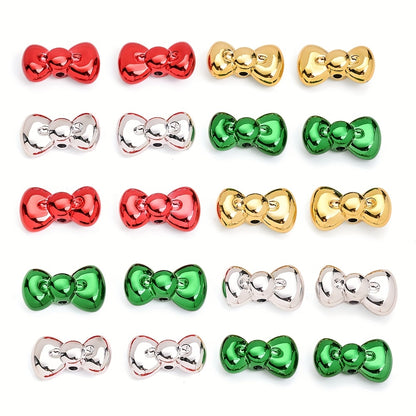 15x26mm Christmas Bowknot Spacer Beads