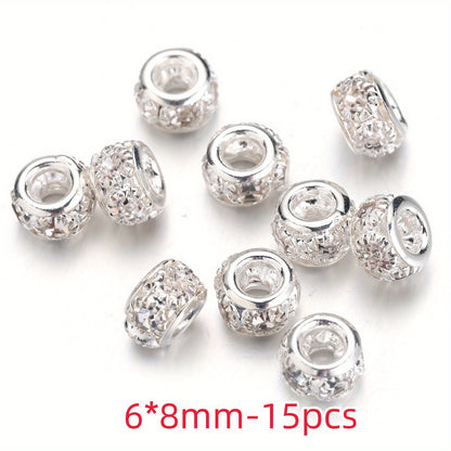 Mix Color Faceted Sparkly Acrylic Spacer Beads