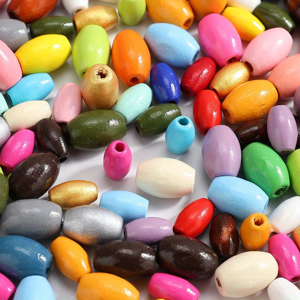 Oval Wooden Beads Set