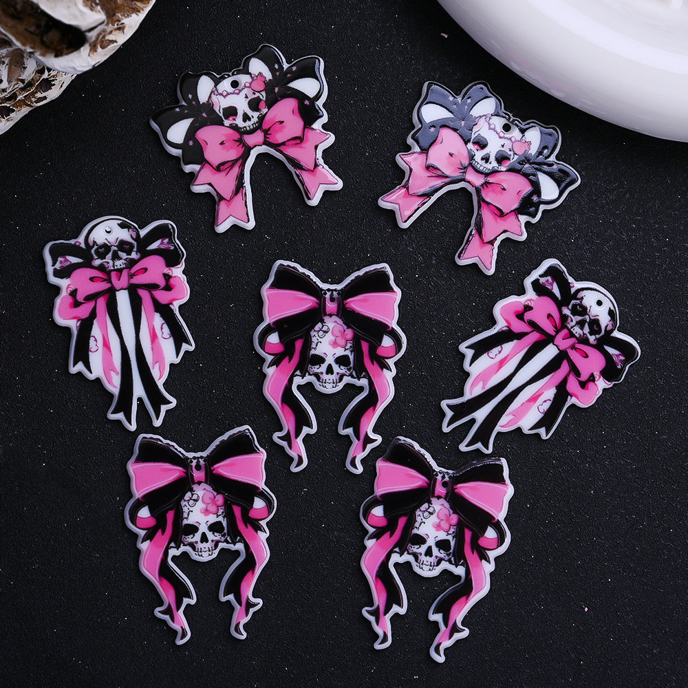Halloween Acrylic Bow Shaped Beads