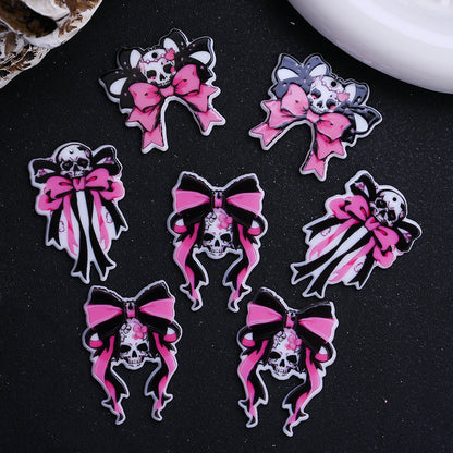 Halloween Acrylic Bow Shaped Beads