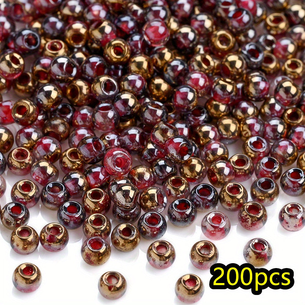 4mm Metallic Glass Seed Beads