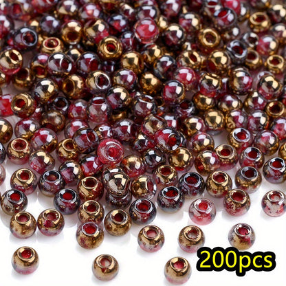 Rainbow Stripe Resin Round Spacer Beads