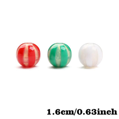 16mm 3D Christmas Pumpkin Acrylic Beads, 10pcs