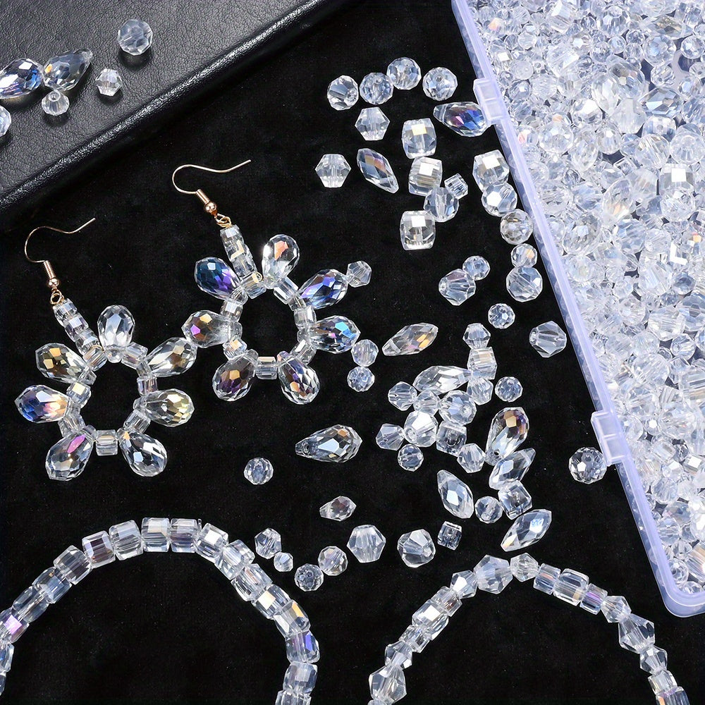Artificial Rhinestone Faceted Glass Beads Kit