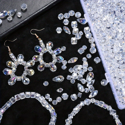 Artificial Rhinestone Faceted Glass Beads Kit