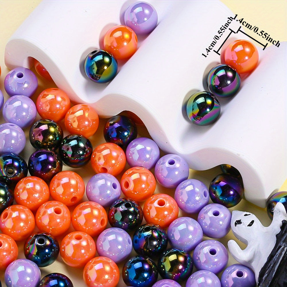 14mm Halloween Acrylic Round Spacer Beads