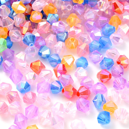 1000pcs 4mm Shiny Acrylic Faceted Beads