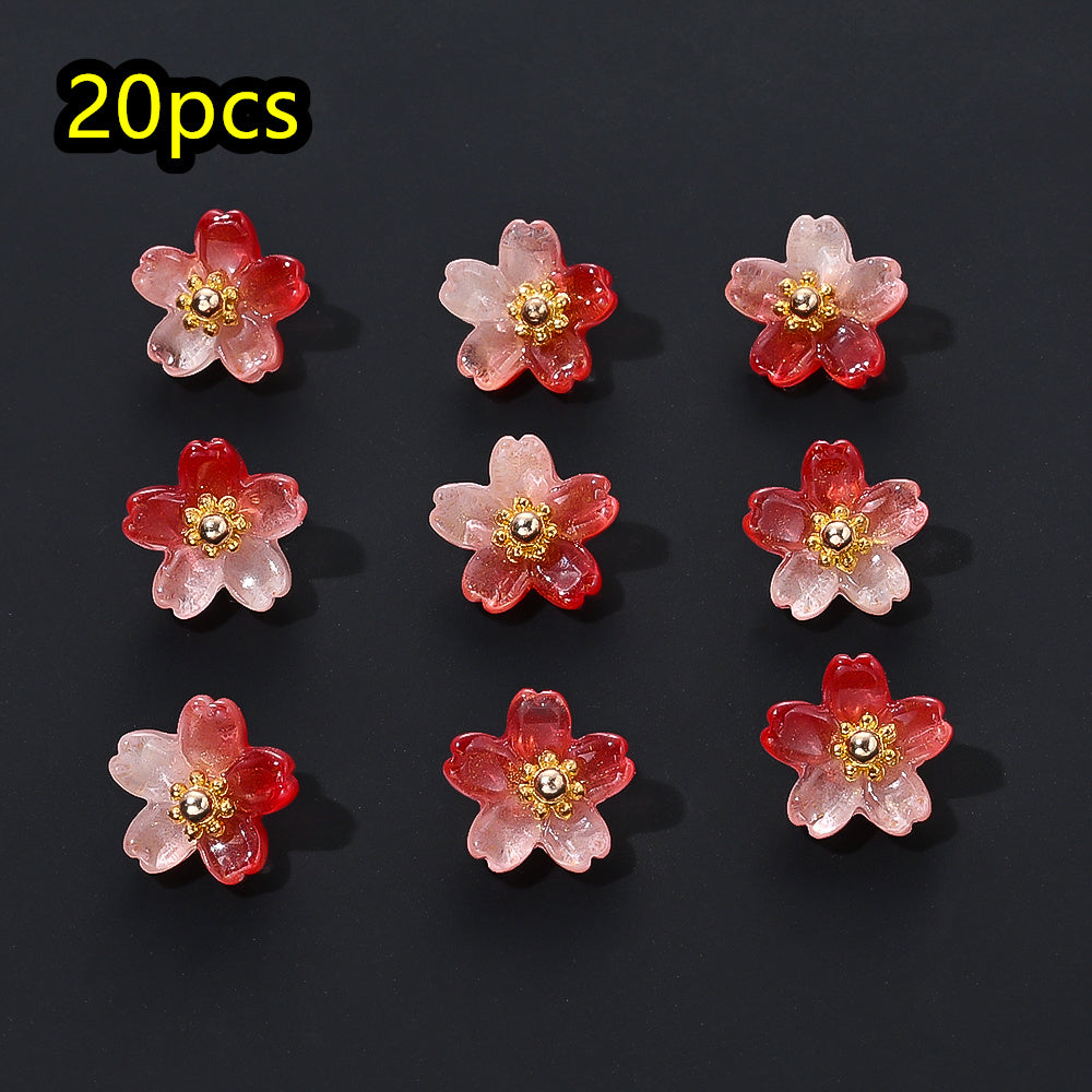 Shiny UV Iris Flower Beads