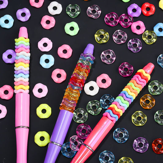 Vintage Wave Donut Acrylic Beads