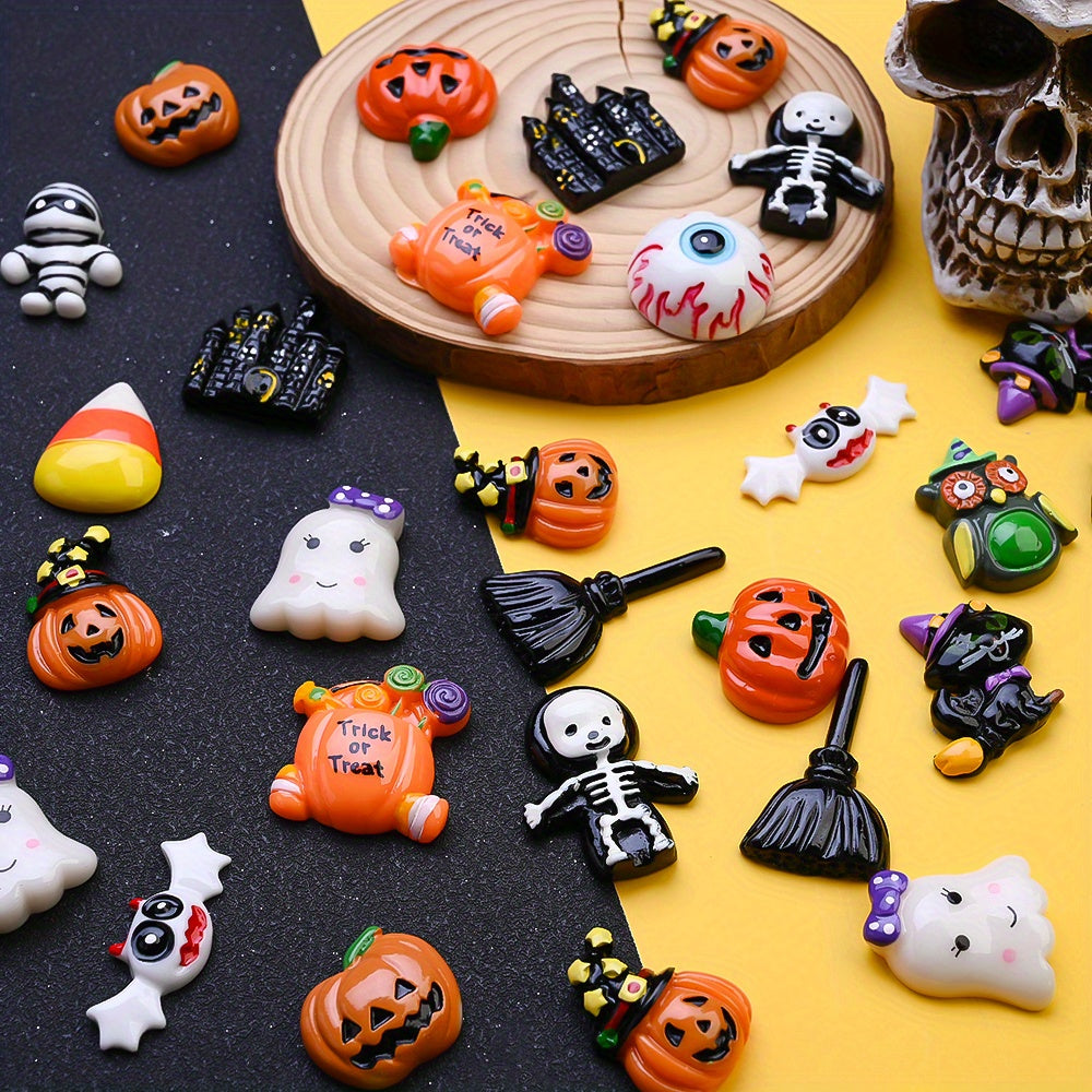 Halloween Resin Decorative Beads Set