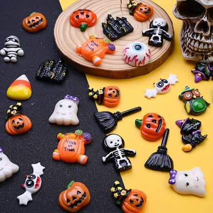 Halloween Resin Decorative Beads Set