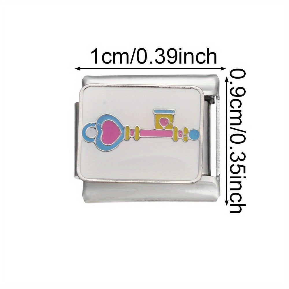 1pc 9x10mm Stainless Steel Module Charm Bead