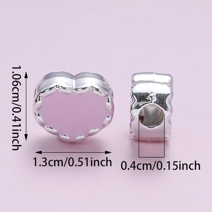 1.06x1.3cm Heart-Shaped Plastic Beads