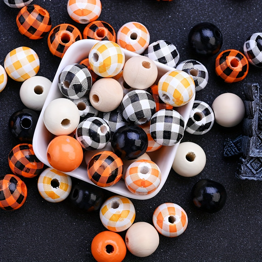Halloween Wood Spacer Beads