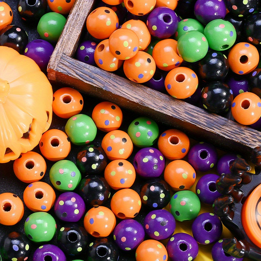 16mm Halloween Wooden Beads