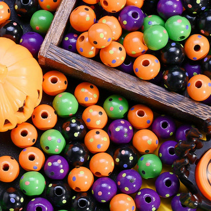 16mm Halloween Wooden Beads
