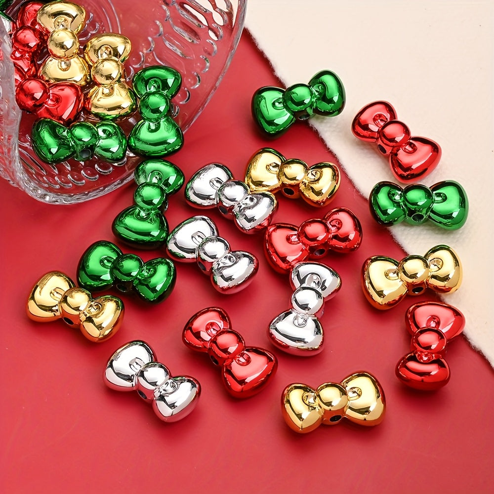 15x26mm Christmas Bowknot Spacer Beads