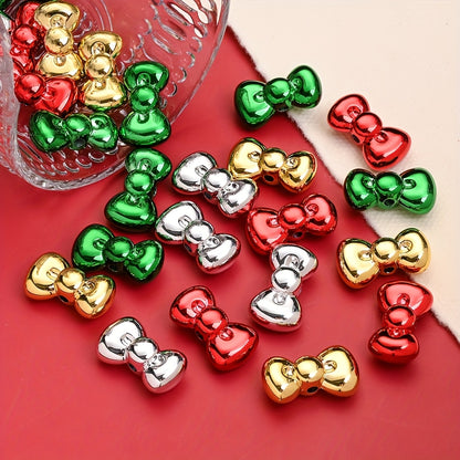 15x26mm Christmas Bowknot Spacer Beads