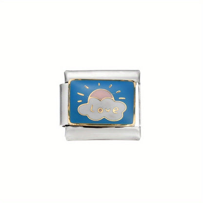 1pc 9x10mm Stainless Steel Module Charm Bead
