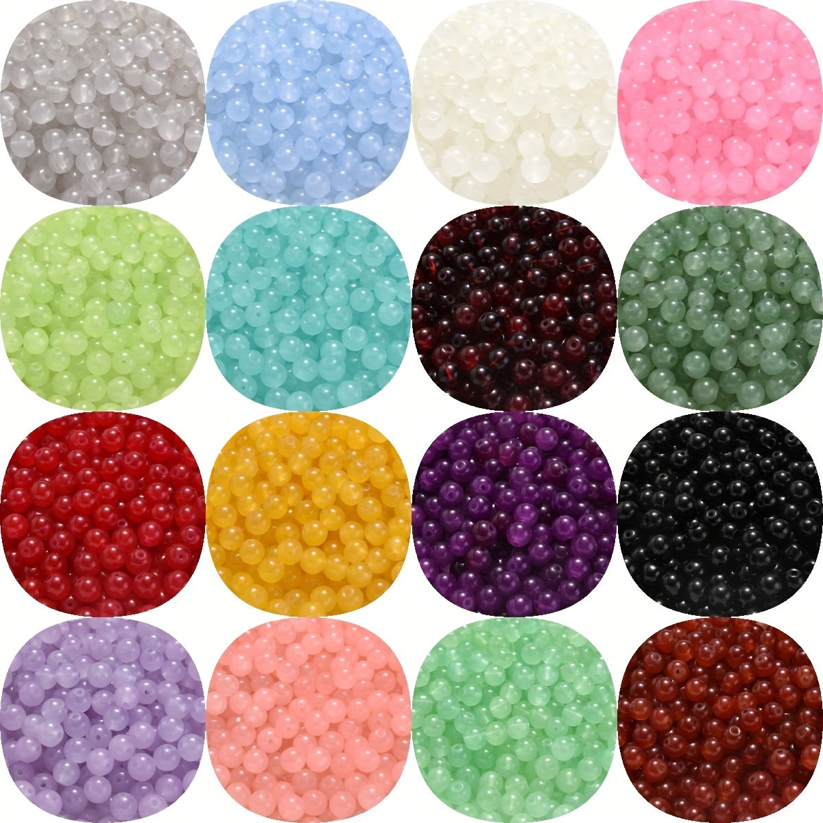 8mm Multicolor Glass Beads