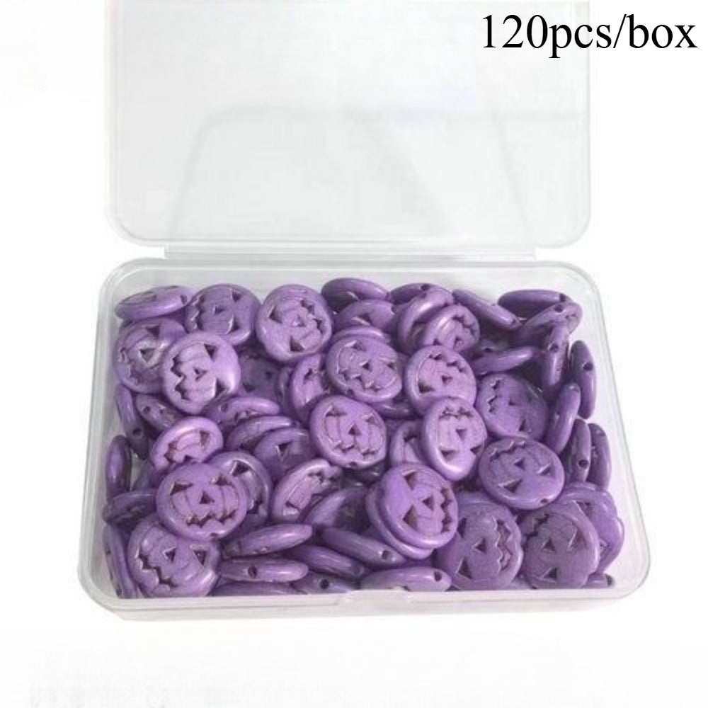 Halloween Turquoise Skull &amp; Pumpkin Beads