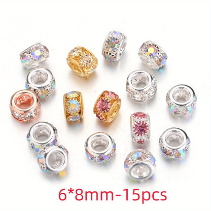 Mix Color Faceted Sparkly Acrylic Spacer Beads