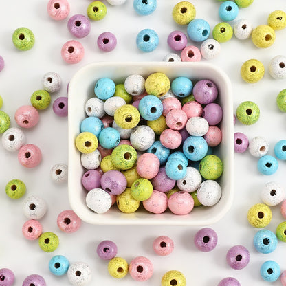 Round Mini Sequin Wooden Beads