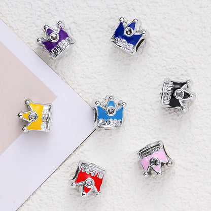 11x8.6mm Crown Big Hole Spacer Beads