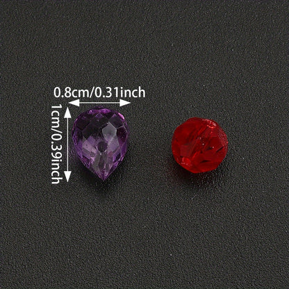 8x10mm Strawberry Water Drop Glass Beads