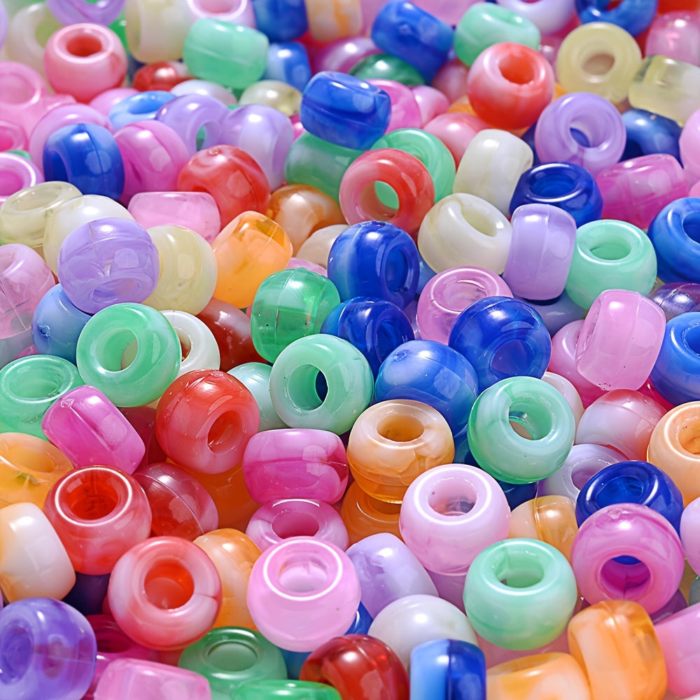 Crack Inside Multicolor Glass Round Beads