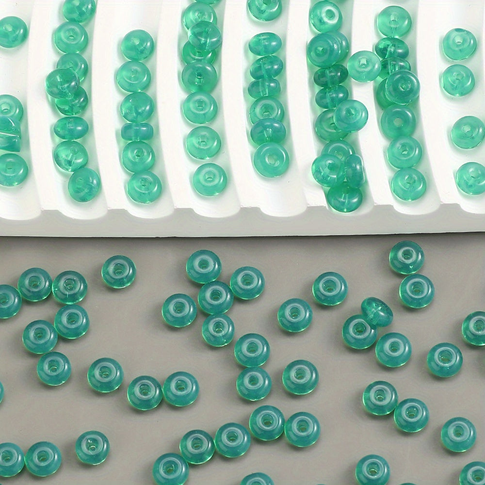 100pcs 3x6mm Glass Wheel Beads