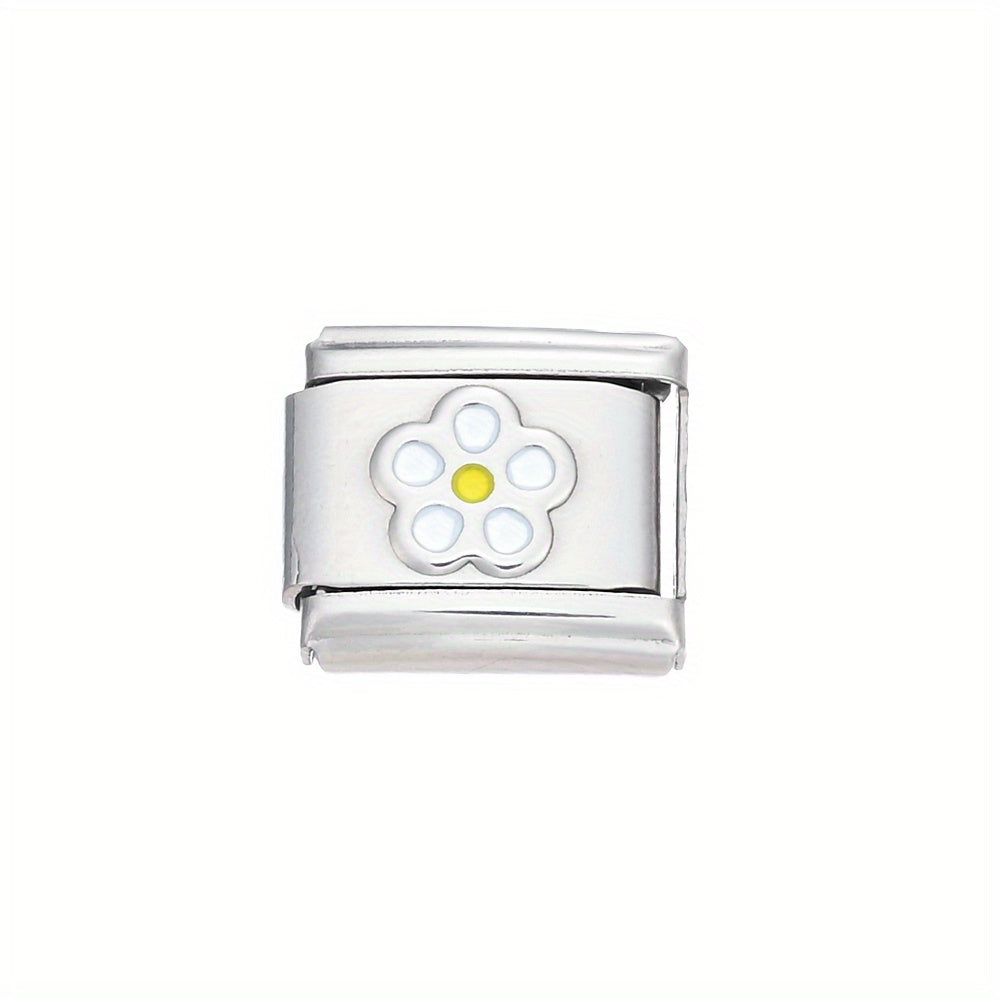 1pc 9x10mm Stainless Steel Petal Module Charm Bead