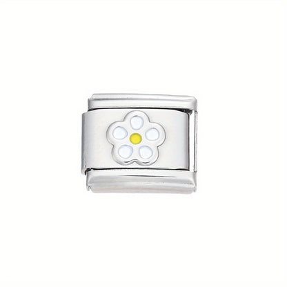 1pc 9x10mm Stainless Steel Petal Module Charm Bead