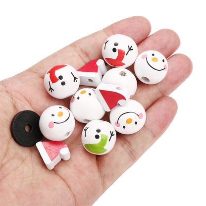 5Pcs Shiny 20mm Mixedcolor Acrylic Christmas Beads Watermelon Striped Round Beads DIY Jewelry Making and Handmade Accessories