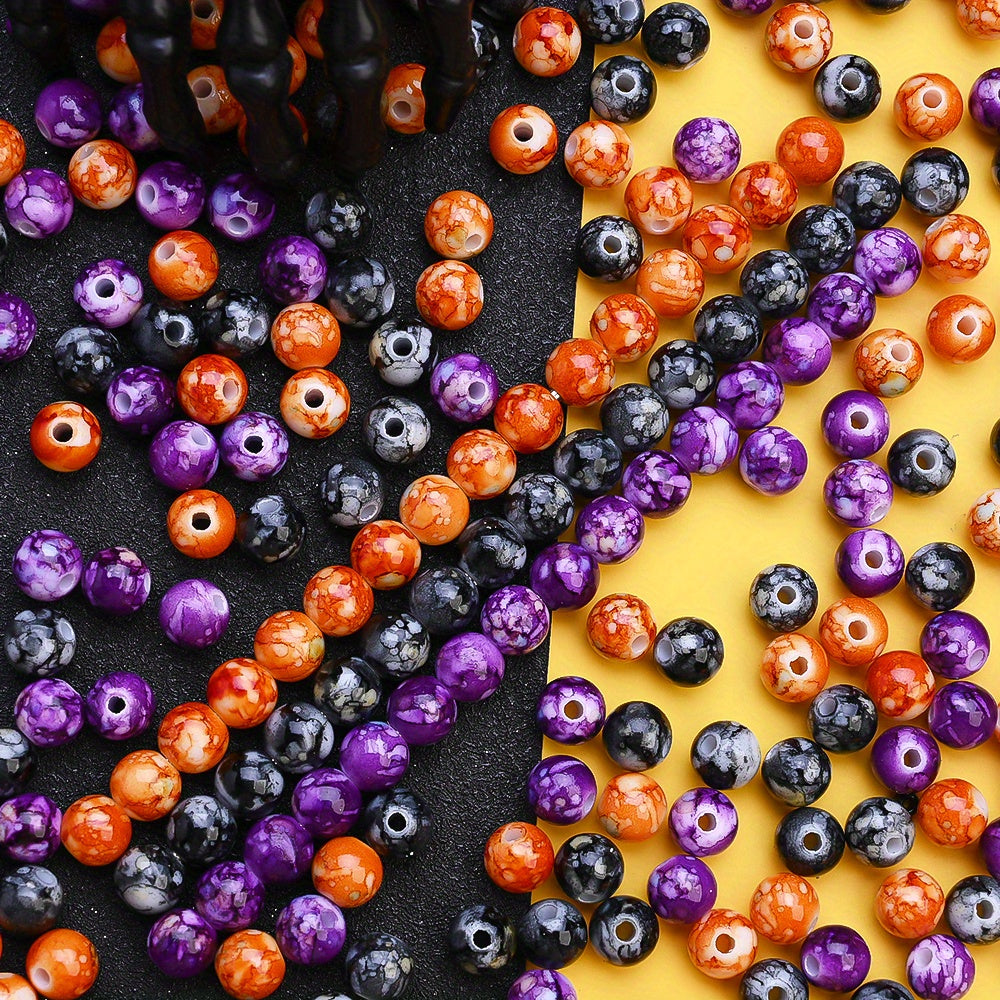 8mm Halloween Acrylic Crackle Beads