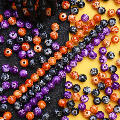 8mm Halloween Acrylic Crackle Beads