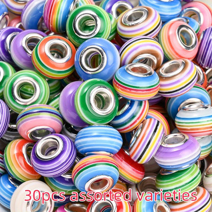 Shiny Galaxy Dreamy Crack Resin Spacer Beads