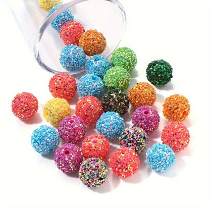 200pcs 15mm Silicone Beads Random Mix Round Spacer Silica Gel Beads For Making Keychain Bracelet Necklace DIY Pen Bag Pendant Jewelry Making Supplies