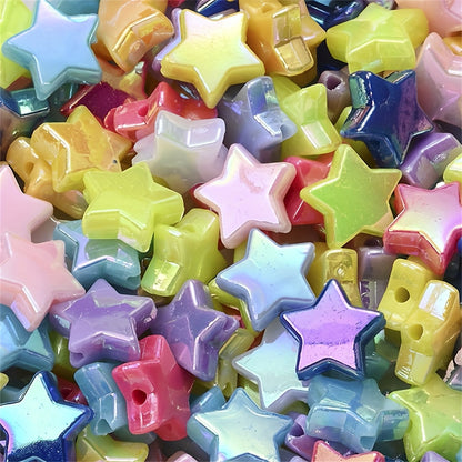 Assorted Double Color Arbutus Acrylic Imitation Pearl Beads