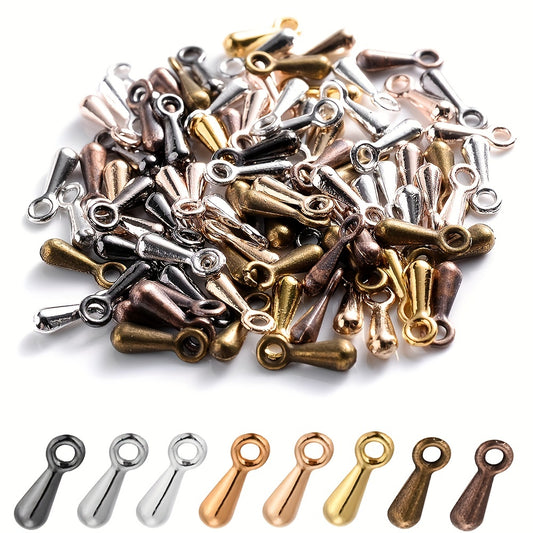 50pcs Copper Waterdrop End Beads