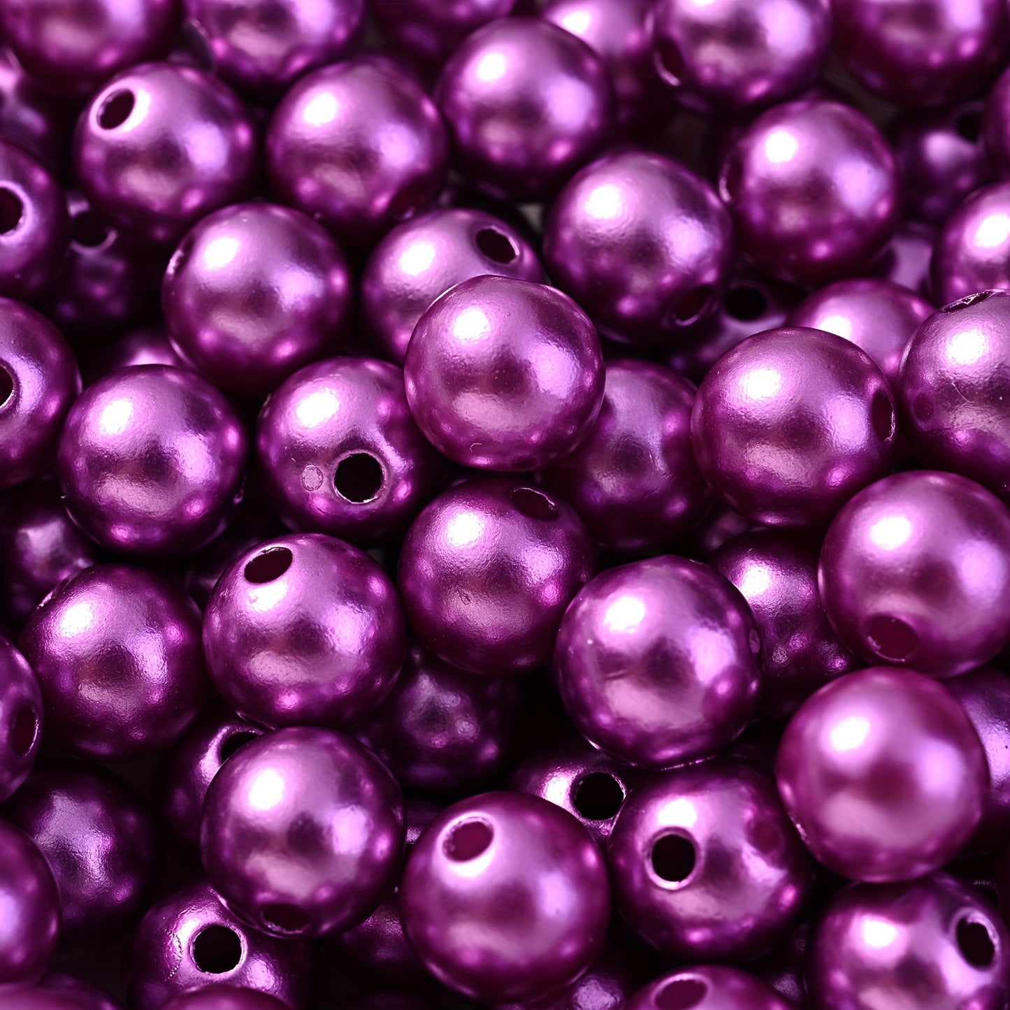 Multicolored Flat Geometric Acrylic Big Hole Beads