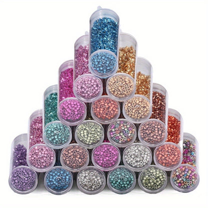 2mm Antique Color Glass Tube Beads